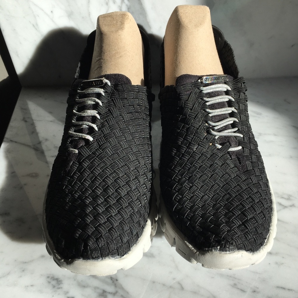 Zee Alexis Kirby woven black silver sneaker 11